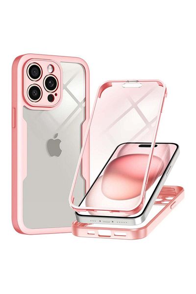 Techsuit IPhone 14 Pro Max Case + Foil - Techsuit ColorVerse 360 Series - Pink