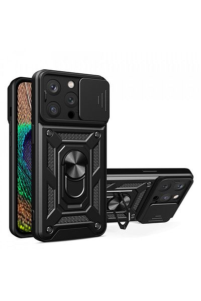 Techsuit Husă pentru iPhone 14 Pro Max - Seria Techsuit CamShield - Neagră