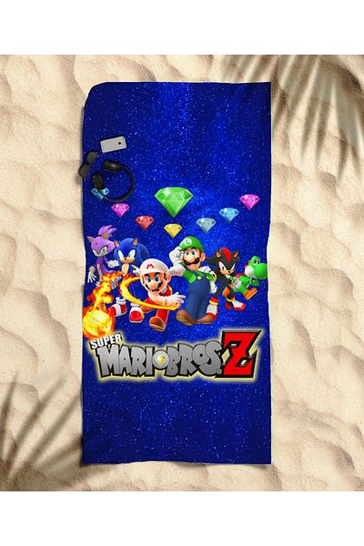 hediyechy Mario Brothers Themed Beach Towel