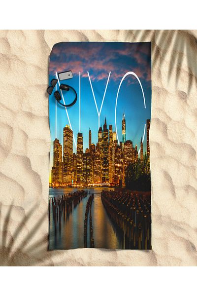 hediyechy Nyc Themed Beach Towel