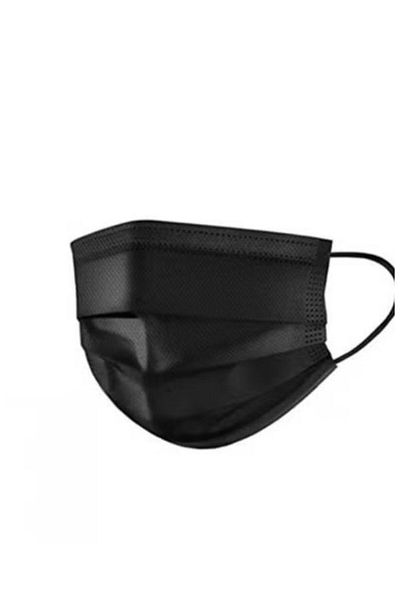 SKP Plastic Black 3-layer face mask (50 pieces)