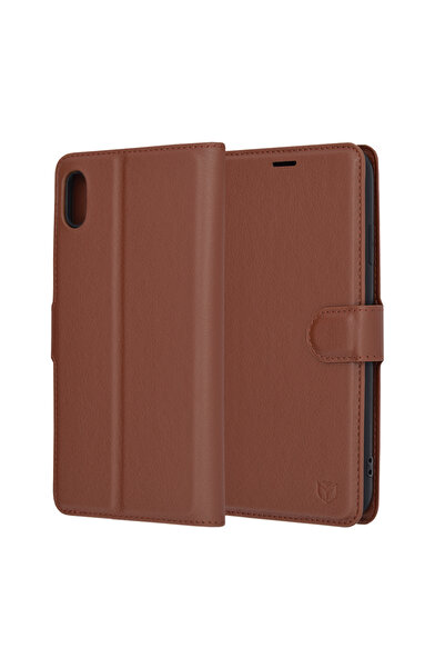 Techsuit IPhone XS Max Case - Techsuit Leather Folio - Brown