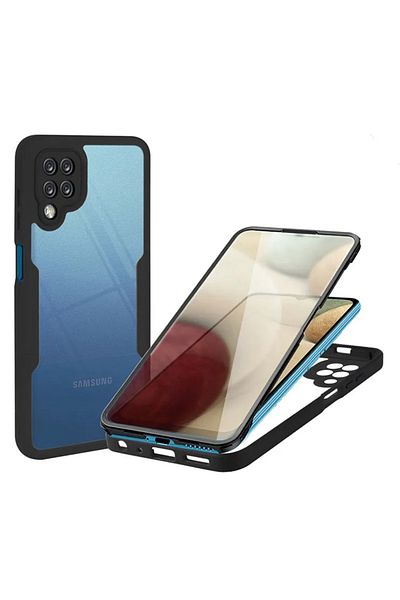 Techsuit Case for Samsung Galaxy A12 + Foil - Techsuit ColorVerse 360 Series - Black