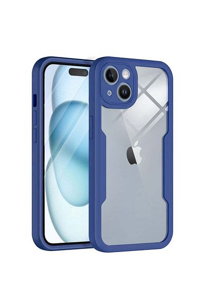 Techsuit IPhone 15 Case + Foil - Techsuit ColorVerse 360 Series - Blue