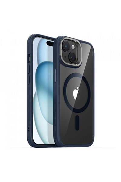 ESR Carcasă pentru iPhone 15 Plus - ESR Classic Hybrid HaloLock cu suport - Albastru închis transparent