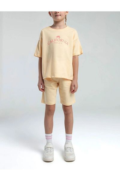 Loule Girl's 100% Cotton T-Shirt & Shorts Set of Two
