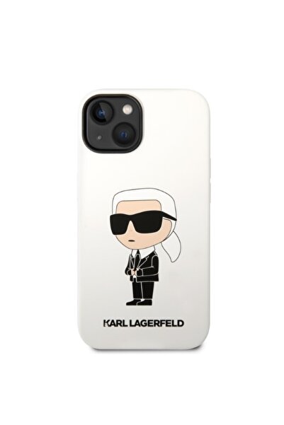 Karl Lagerfeld Carcasă pentru iPhone 14 Plus - Karl Lagerfeld Silicon (KLHCP14MSNIKBCH) - Alb Ikonik