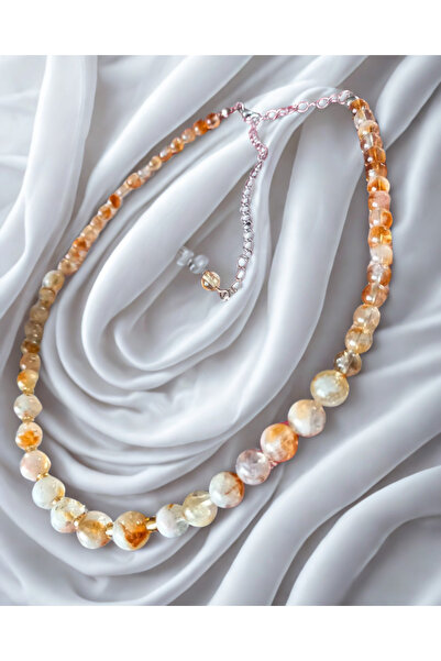 ayrestyle Citrine 54 cm Long Natural Stone Adjustable Women's Necklace - Mone...