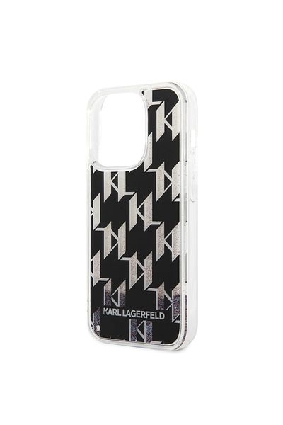 Karl Lagerfeld IPhone 14 Pro Case - Karl Lagerfeld Hardcase Liquid Glitter (KLHCP14LLMNMK) - Monogram
