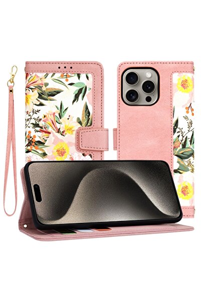 Techsuit Husă pentru iPhone 15 Pro Max - Techsuit FlipCraft - Roz Inimă