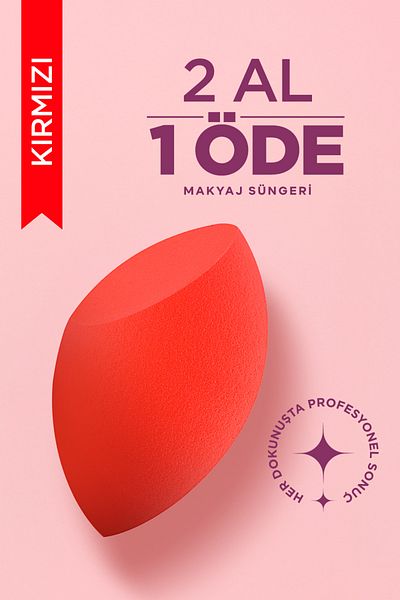Hill Beauty Turkey Ultra Soft Makeup Sponge Red