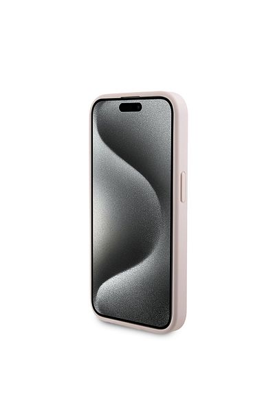Guess Case for iPhone 15 Pro - Guess Hardcase Powerbank MagSafe (GUBPM5P15L4GEMGP) - Pink