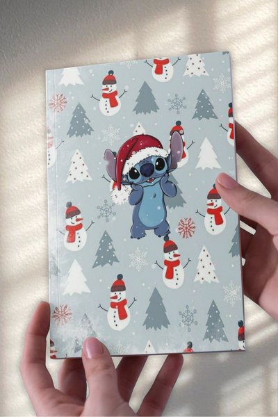 Ludios Yılbaşı Özel Stich Kolaj A5 Çizgisiz Günlük Hediyelik Günlük Defter (5...