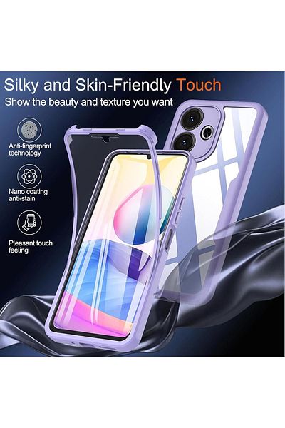 Techsuit Carcasă pentru Samsung Galaxy A06 + Folie - Techsuit ColorVerse 360 ​​Series - Albastră