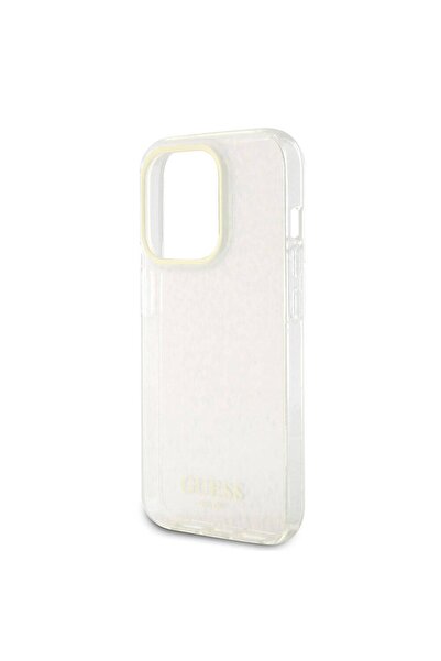 Guess Carcasă pentru iPhone 15 Pro - Guess Hardcase IML Fațetat Oglindă Disco Iridescent (GUHCP15LHDECMP) - Roz