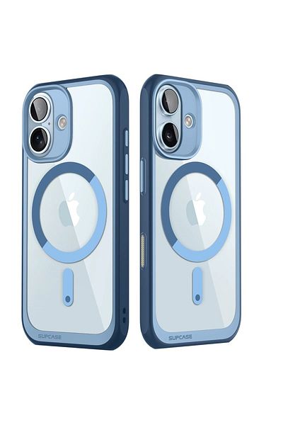 Supcase Carcasă pentru iPhone 16 - Supcase Unicorn Beetle Slim Clear MagSafe - Azure