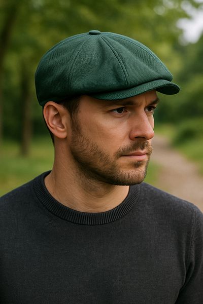 LAGRANZE Men's Vintage Cap Hat – Oxford Textured Eight-Slice