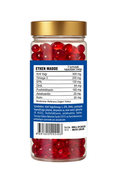 Vitapol Krill Oil Complex Astaxanthin Choline Omega3 Epa Dha 200 Softgels