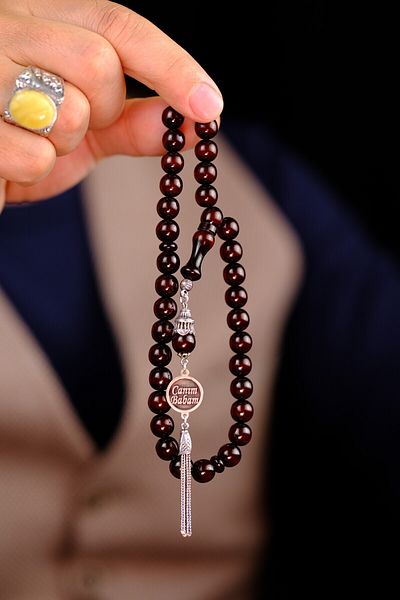 dergah tesbih Silver Design Father's Rosary - All Handcrafted