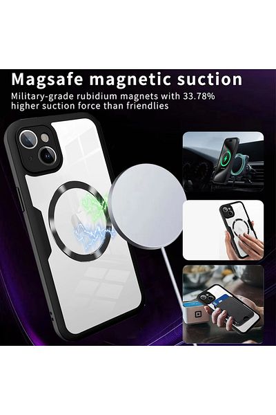 Techsuit Carcasă iPhone 15 + Folie - Techsuit ColorVerse 360 ​​MagSafe Series - Albastră
