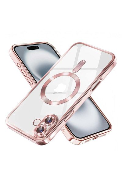 Techsuit Case for iPhone 16 - Techsuit Luxury Crystal MagSafe - Pink