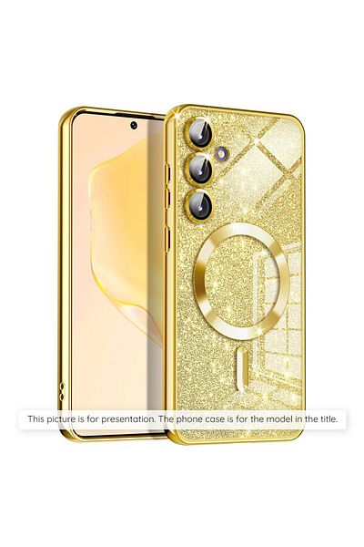 Techsuit Case for Samsung Galaxy S23 - Techsuit Luxury Glitter MagSafe - Gold