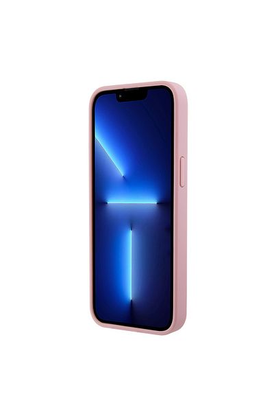 Guess Case for iPhone 15 Pro Max - Guess Leather 4G Stamped (GUHCP15XP4EPMP) - Pink