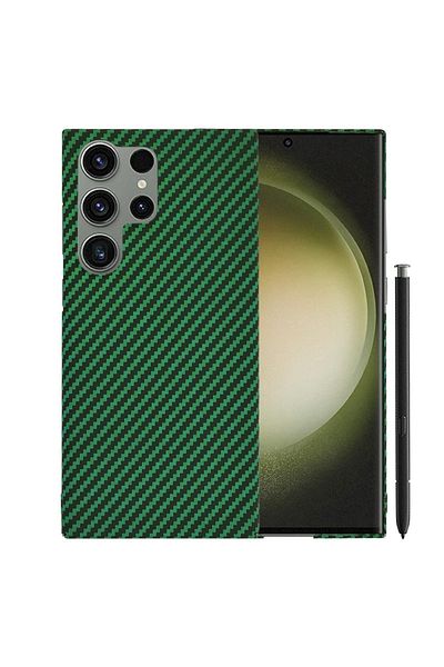 Techsuit Samsung Galaxy S23 Ultra Case - Techsuit Carbonite FiberShell - Green