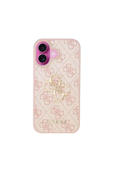 Guess Case for iPhone 16 - Guess Hardcase 4G Big Logo (GUHCP16S4GMGPI) - Pink
