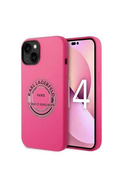 Karl Lagerfeld Carcasă pentru iPhone 14 Plus - Karl Lagerfeld Silicon (KLHCP14MSRSGRCF) - Roz RSG