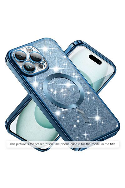 Techsuit Case for Samsung Galaxy S23 - Techsuit Luxury Glitter MagSafe - Light Blue
