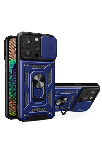 Techsuit Husă pentru iPhone 16 Pro - Seria Techsuit CamShield - Albastră