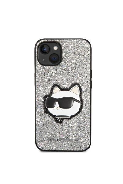 Karl Lagerfeld Carcasă pentru iPhone 14 Plus - Karl Lagerfeld Hardcase Glitter (KLHCP14MG2CPS) - Argintiu Choupette Patch