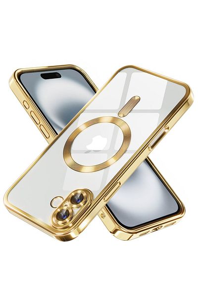 Techsuit Case for iPhone 16 - Techsuit Luxury Crystal MagSafe - Gold