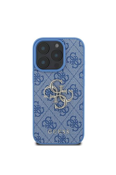 Guess Husă pentru iPhone 16 Pro Max - Guess Hardcase 4G Big Logo (GUHCP16X4GMGBL) - Albastră