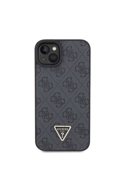 Guess Case for iPhone 15 - Guess Crossbody 4G Metal Logo (GUHCP15SP4TDSCPK) - Black