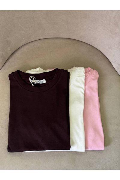 Sachistanbul Μπλουζάκι Lycra Basic με λαιμόκοψη Crew