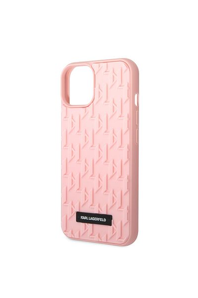 Karl Lagerfeld Carcasă pentru iPhone 14 Plus - Design 3D Karl Lagerfeld (KLHCP14MRUPKLPP) - Monogramă roz