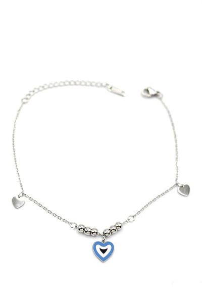 MBB ETİCARET Heart anklet - silver