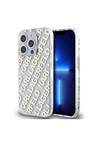 Karl Lagerfeld Case for iPhone 15 Pro - Karl Lagerfeld IML Luxury (KLHCP15LHKDPNSK) - Mono KL Pattern&Cord
