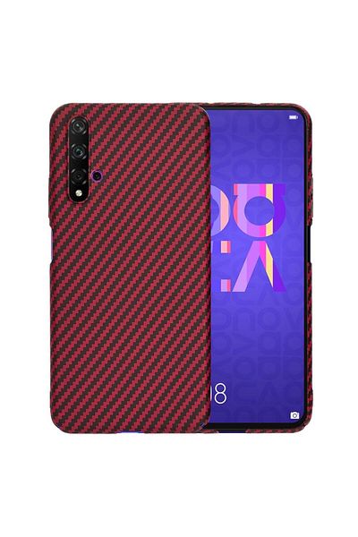 Techsuit Case for Huawei Nova 5T / Honor 20 - Techsuit Carbonite FiberShell - Red