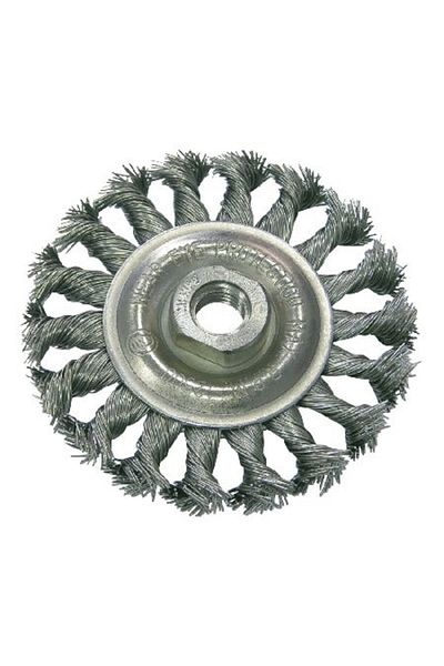 PROLINE Braided Wire Brush Circular Type With Thread 125Mm