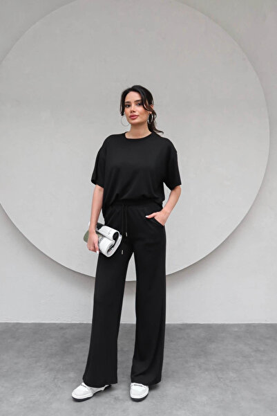 BARLİZ Set de damă casual, confortabil, model nou, cu pantaloni evazați