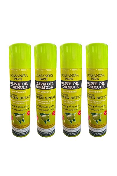 J.CASANOVA PARIS 4 قطع من بخاخ اللمعان المغذي بزيت الزيتون لفك تشابك الشعر ول...
