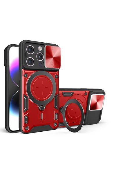 Techsuit IPhone 15 Pro Max Case - Techsuit CamGuard Pro - Red