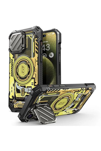 Supcase Carcasă pentru iPhone 15 Pro Max - Supcase Unicorn Beetle XT MagSafe - Circuit Galben
