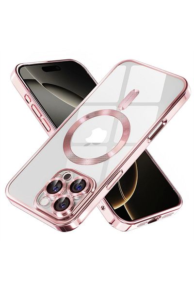 Techsuit Carcasă pentru iPhone 16 Pro Max - Techsuit Luxury Crystal MagSafe - Roz