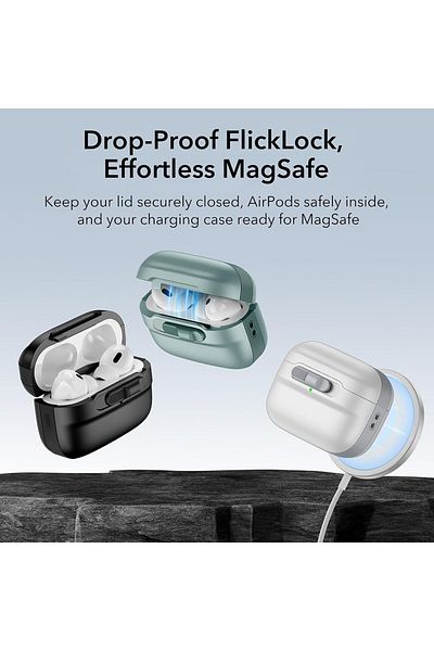 ESR Husă pentru Apple AirPods 4 - ESR Pulse Magnetic HaloLock - Albă