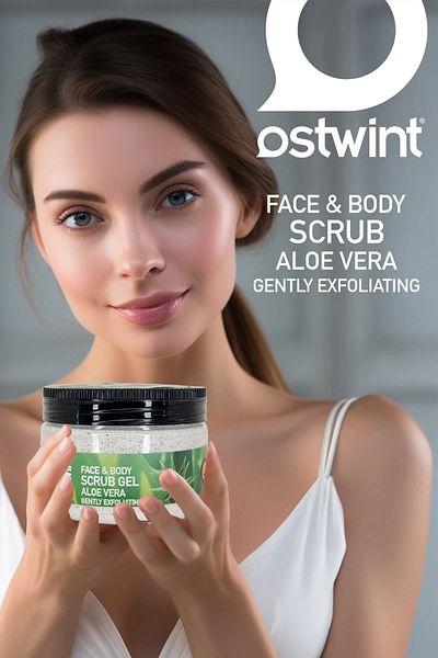 Ostwint Exfoliating Scrub For Face And Body With Aloe Vera Aroma - 300ml