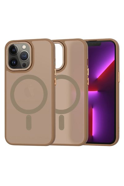 Techsuit IPhone 13 Pro Case - Techsuit HaloFrostÂ MagSafe Series - Sandstone Brown